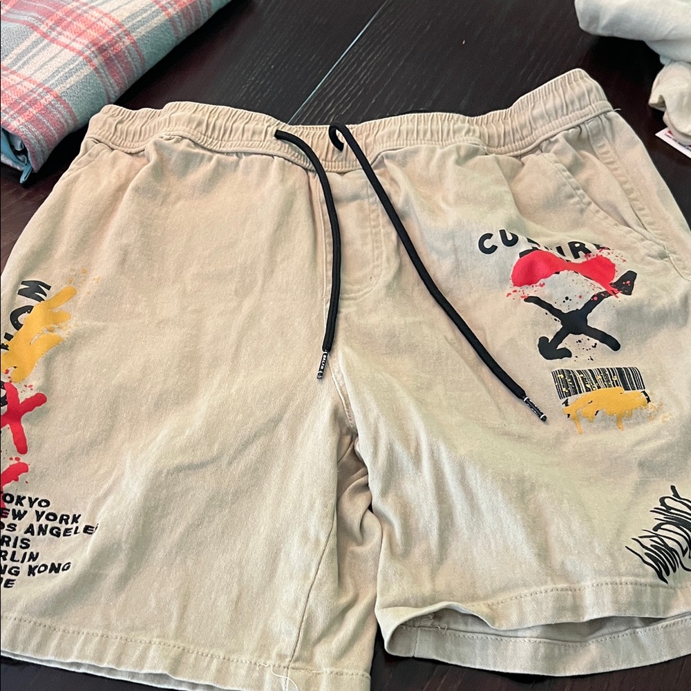Brooklyn Cloth Tan Graphic Shorts